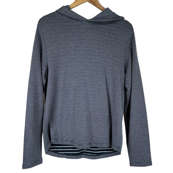 Vince NWT Men's Striped Hoodie Cotton Blend Size S Knit Top Lightweight Layering - Picture 1 of 10